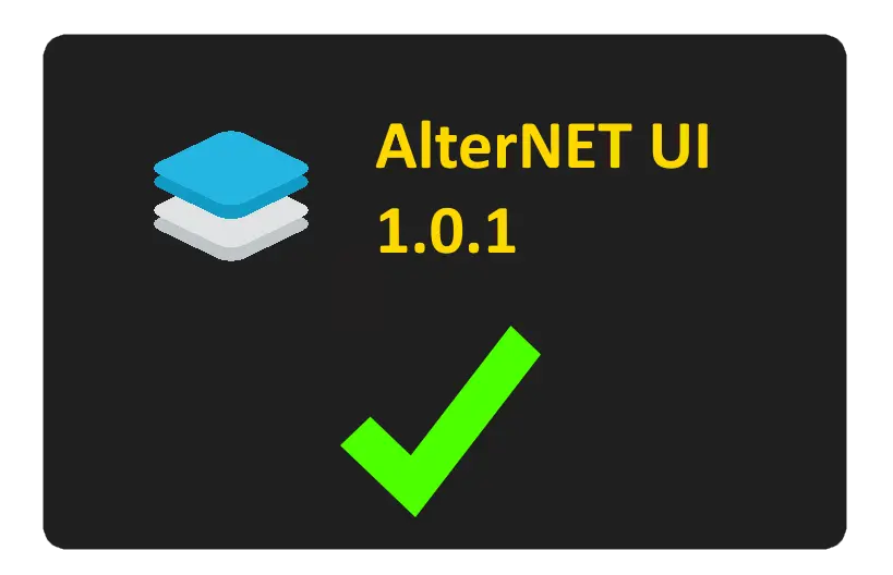 AlterNET UI - First Release