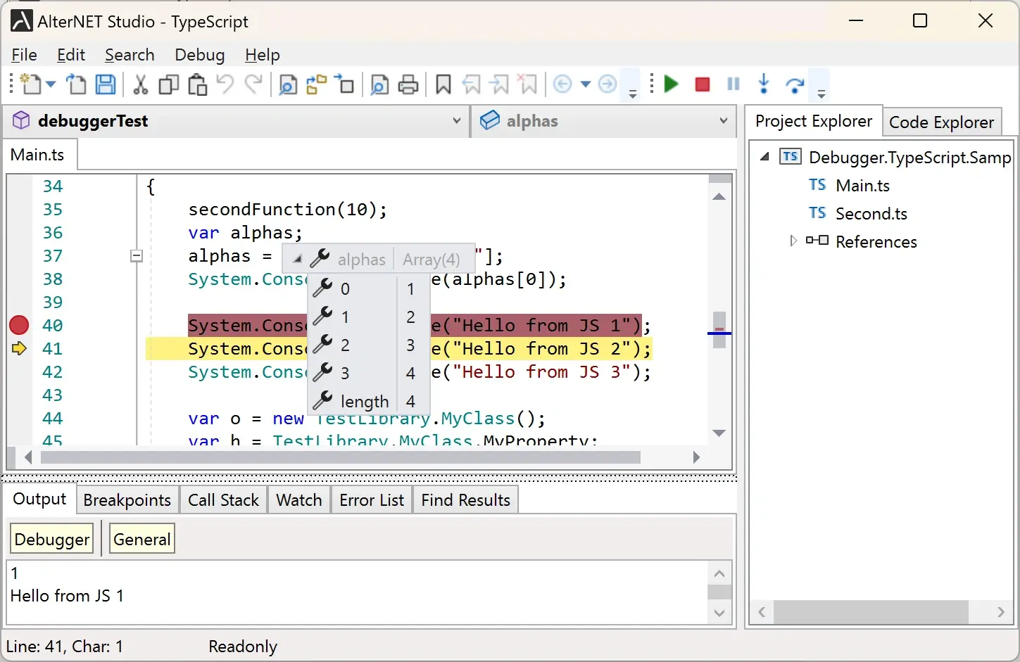 Running and debugging TypeScript and JavaScript scripts
